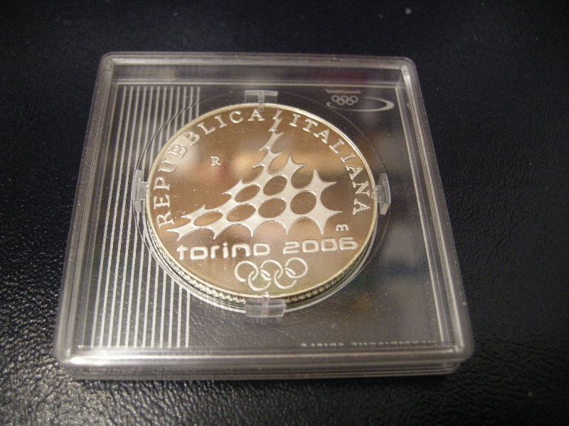 (afbeelding voor) 5 Euro Italië 2005 Kunstschaatsten TURIJN Proof